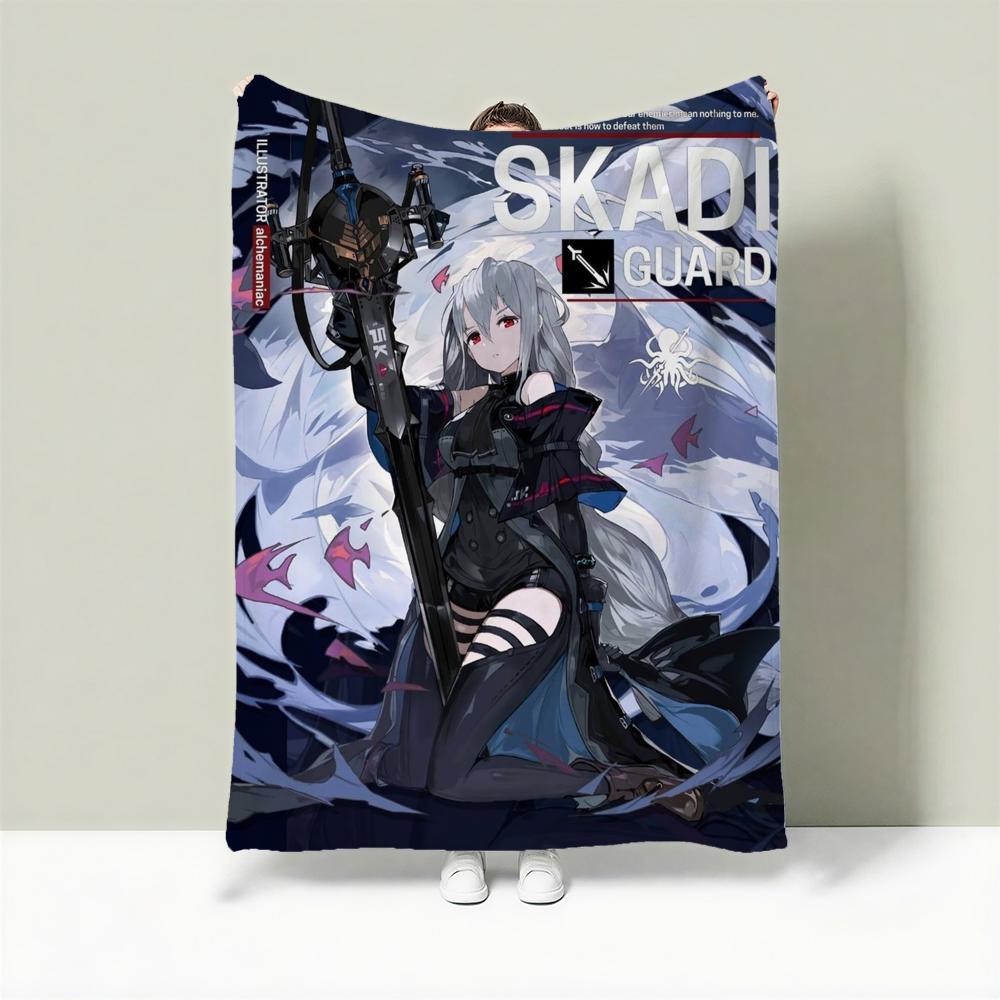 Game A-Arknights Throw Lightweight 240g Flannel Blanket Soft Skin-friendly for Summer Cooling