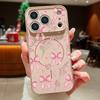 Pink Bowknots Floral Pattern For iPhone 17 Pro Max Funda iPhone 16 15 14 13 Pro Max Skin Feeling Magnetic For Magsafe Shockproof Bumper Cover