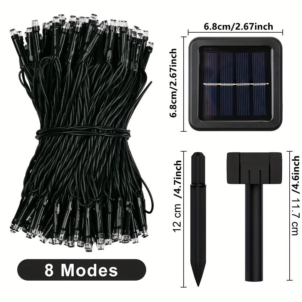 20-300LED Solar Fairy Lights Outdoor IP65 Waterproof Christmas Halloween Party Decor Solar for Courtyard Street Garden Pathway