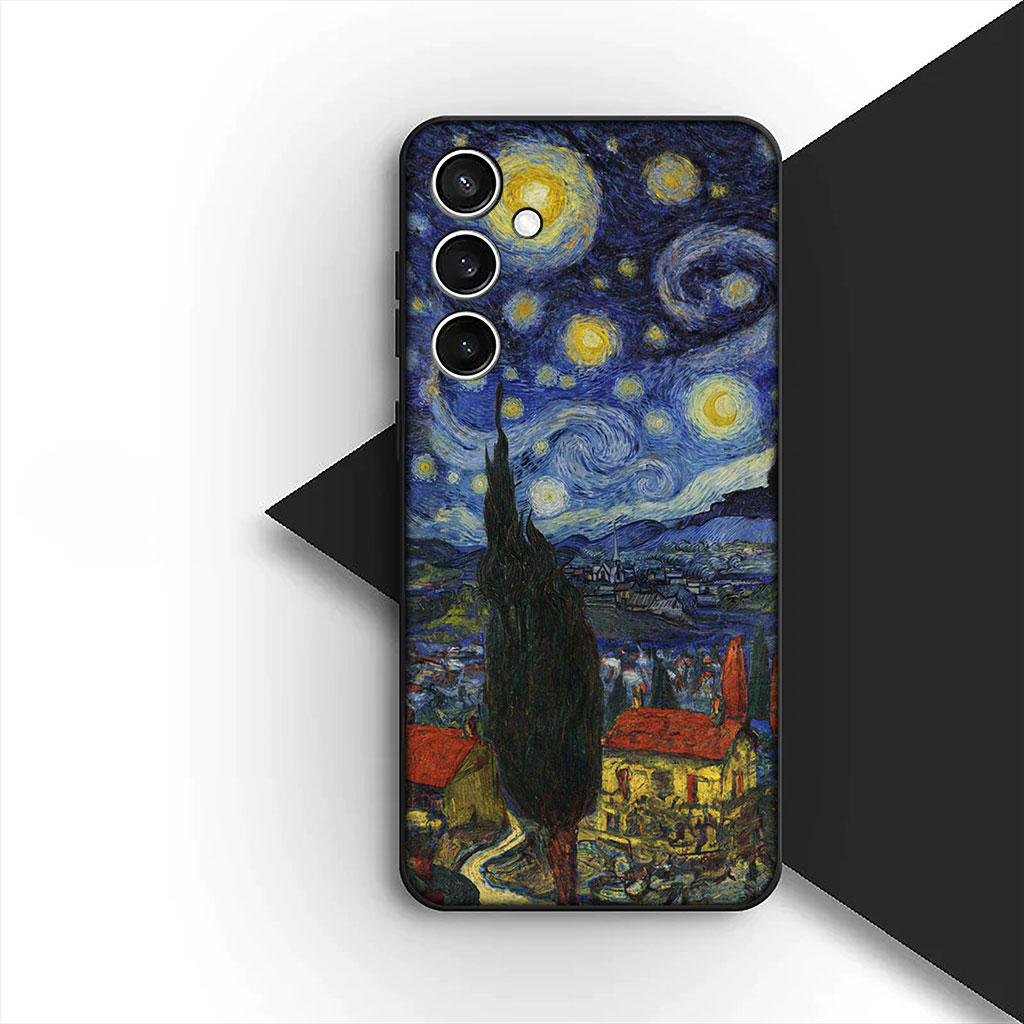Чехол для телефона "Звездная ночь" Ван Гога подсолнух для Motorola Moto Edge 70 60 Fusion NEO Pro G Stylus G56 G96 G04 G05 20 Корпус