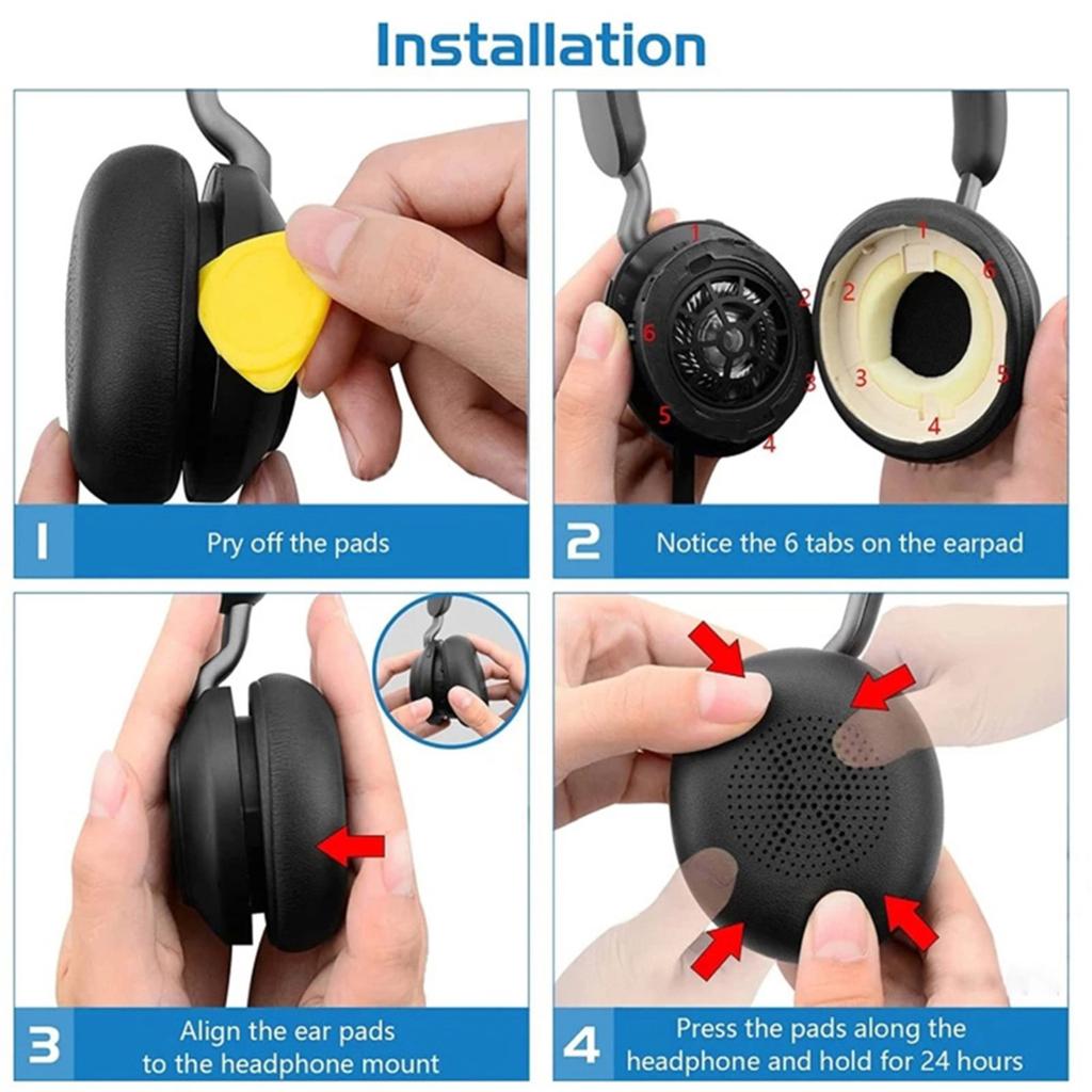 1 пара для Evolve 2 40 45H амбушюры для наушников кожаные подушечки для наушников сменный чехол для подушки