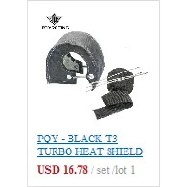 PQY - Turbo Heat Shield Turbocharger Blanket Cover For T2 T25 T28 GT28 GT30 GT35 For Most T3 Turbine Housing Turbo Charger