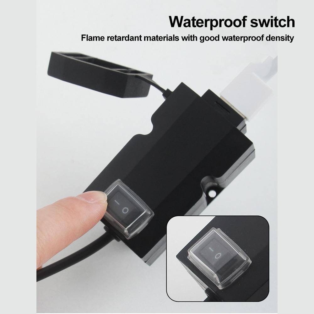 12 В-24 В USB-зарядное устройство для мотоцикла QC3.0/3.1A, двойной USB-порт, водонепроницаемый адаптер для зарядного устройства на руль мотоцикла с переключателем, аксессуары для мотоциклов