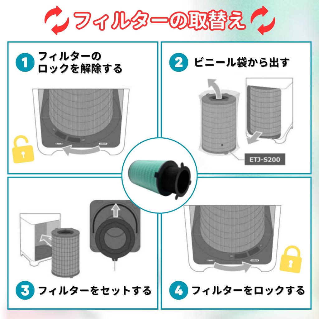 Фильтр Balmuda Enzyme, совместимый с очистителем воздуха, фильтр AirEngine JetClean 1100SD, совместимый с серией 1150SD, дезодорирующий фильтр HEPA [только для] 360°