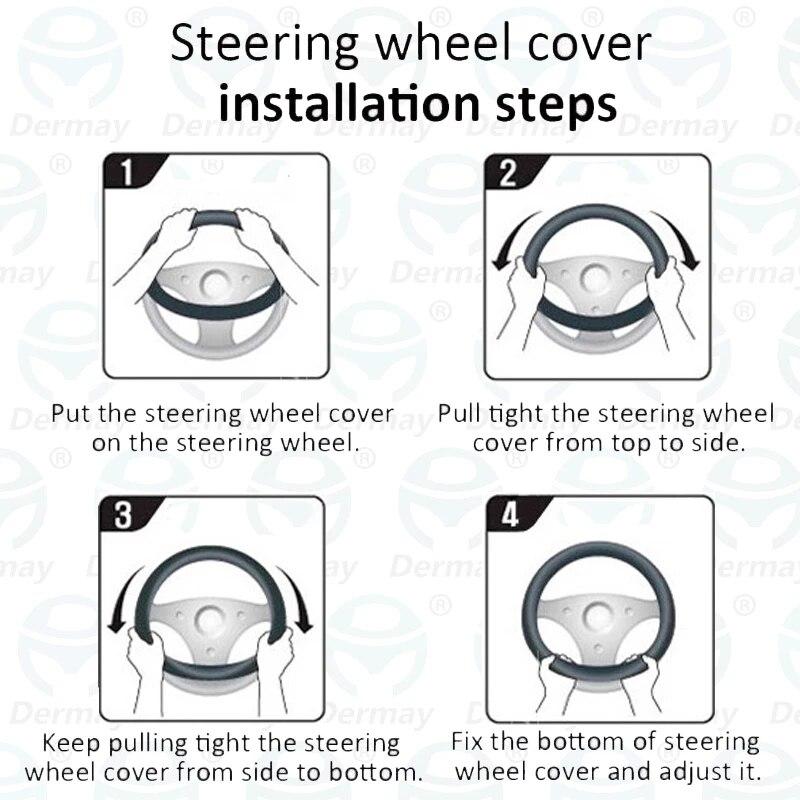 Для Mazda3 BK BL BM BN BP Mazda6 CX3 CX5 CX7 CX30 Axela Atenza Автомобильный чехол на руль из углеродного волокна из искусственной кожи, автоаксессуары