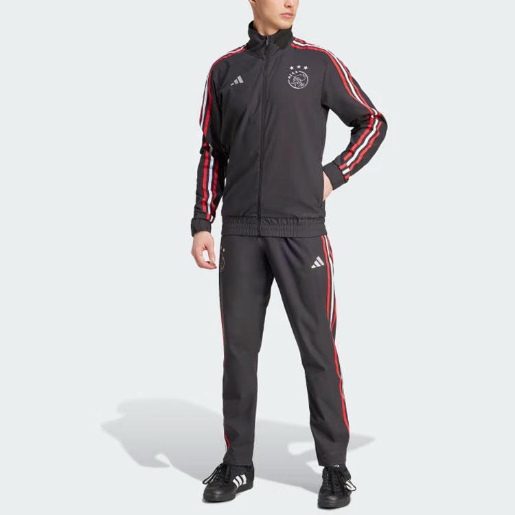 adidas Аякс Амстердам Куртка с графическим принтом The Trackstand Мужская Куртка Черная IN9079