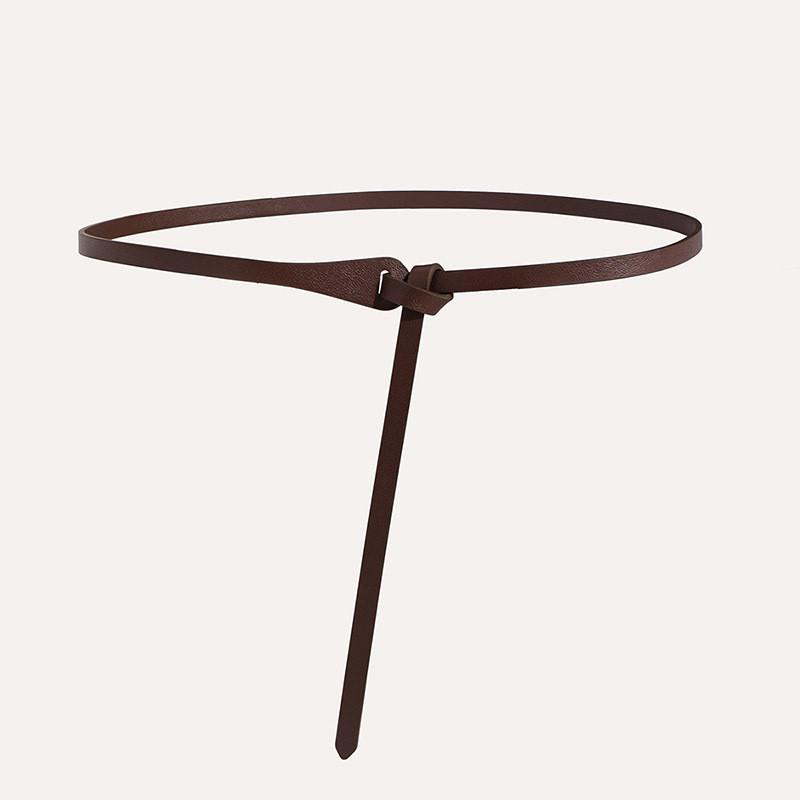 Waist Pu Simple Belt For Dresses With Adjustable Pin Buckle Women For