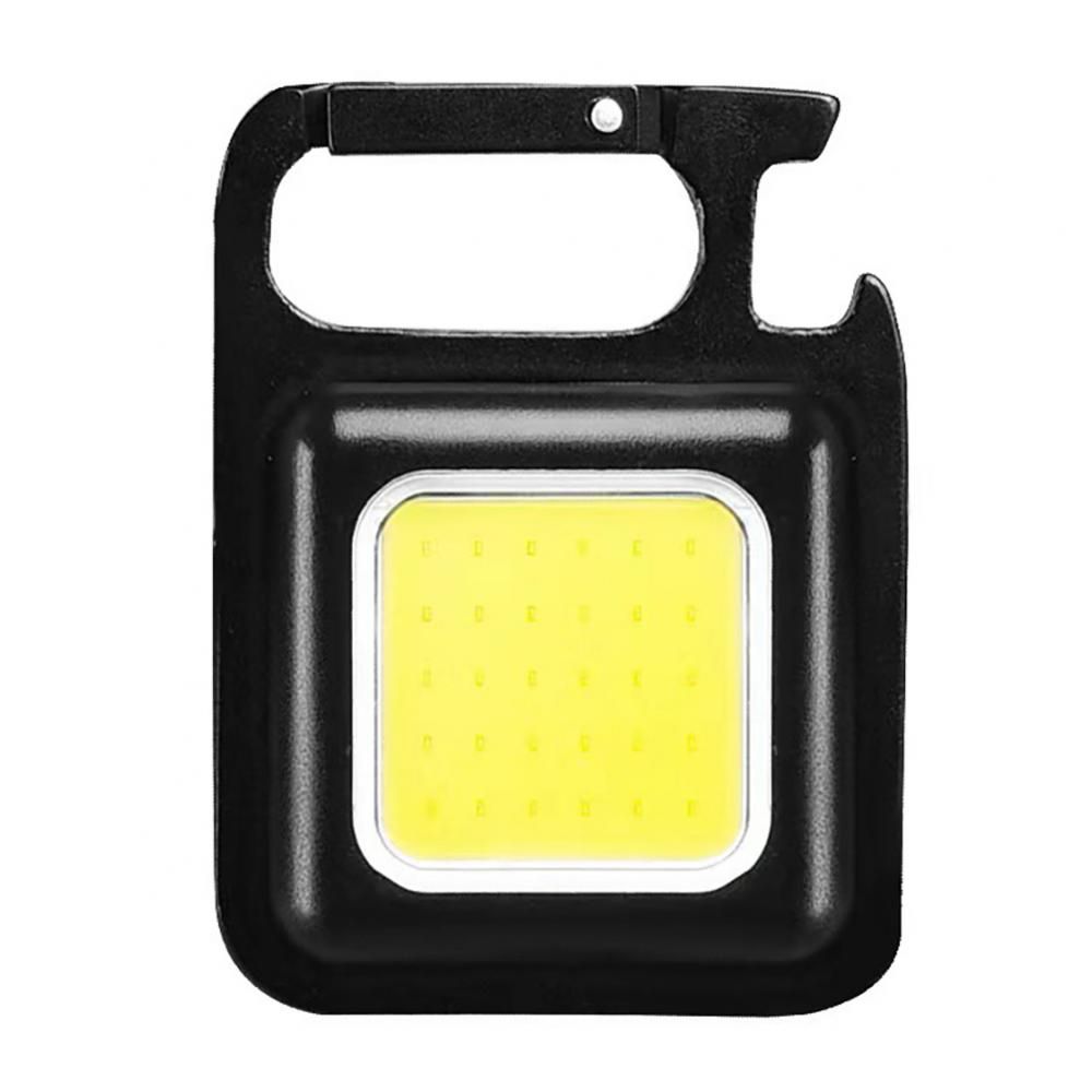 LED Light Keychain USB Rechargeable Mutifuction Flash Light Flashlight Pocket Clip Climbing Lantern