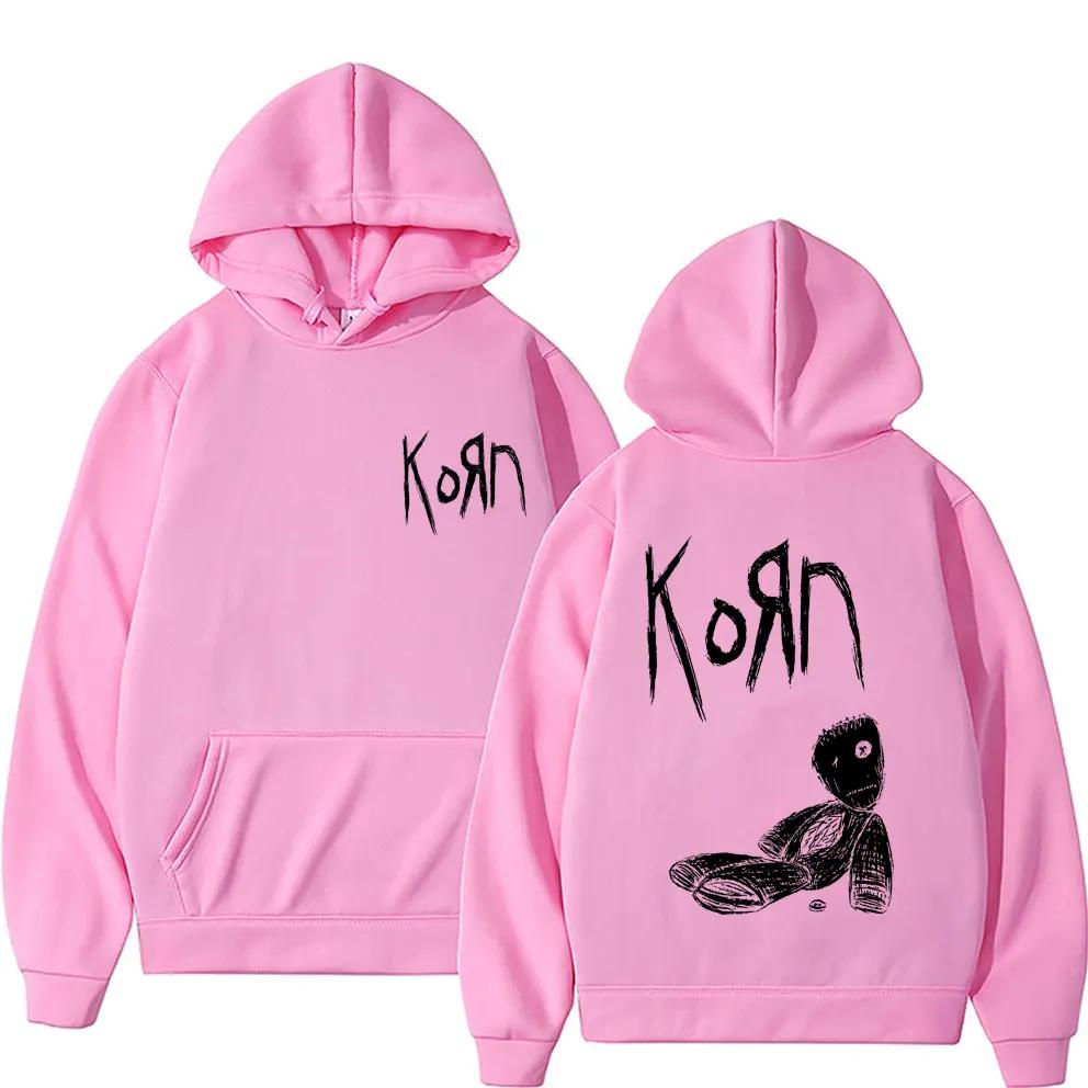 Sudadera con capucha con estampado gráfico de la banda de Rock Korn para hombre y mujer, Sudadera con capucha con música altern