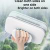 1pc Dual-Sided Magnetic Window Cleaner | High-Reach, Streak-Free, Ergonomic Handle & Strong Magnetism - Durable Plastic/Iron Construction