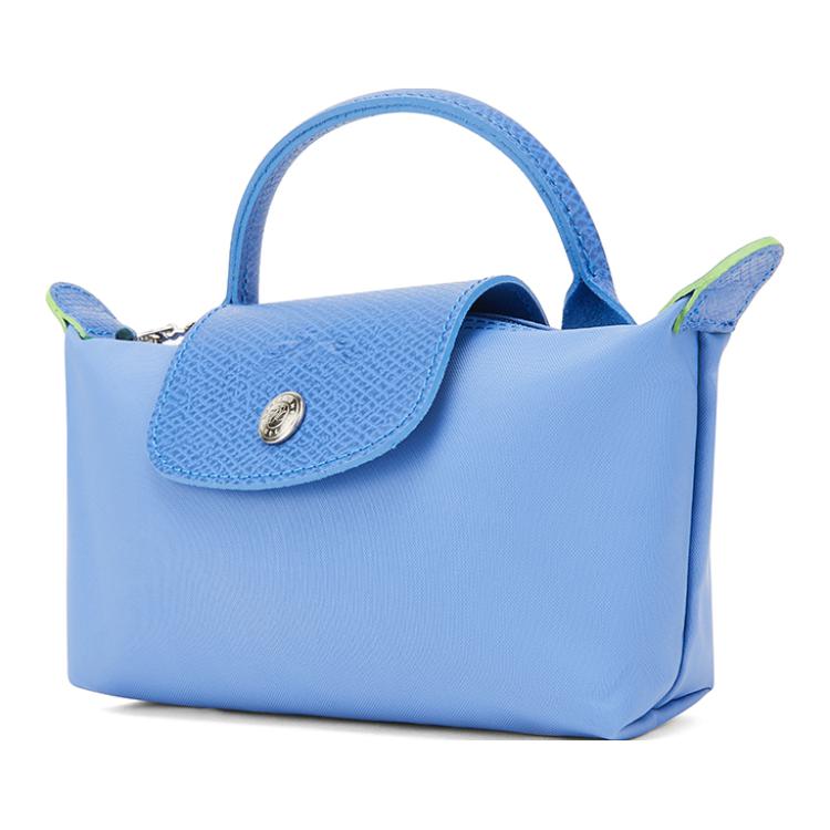 Longchamp Le Pliage Green Логотип Застежка-кнопка Молния Минималистичный Переработанный Полиамидный Холст С Кожаными Деталями Сумка-тоут Женские сумки-тоут 34175919P82