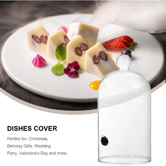 DOITOOL Smoking Cloche Dome Cover Glass Food Cover for Smoke Infuser Smoker Smoking Infusion Plates Bowls and Glasses