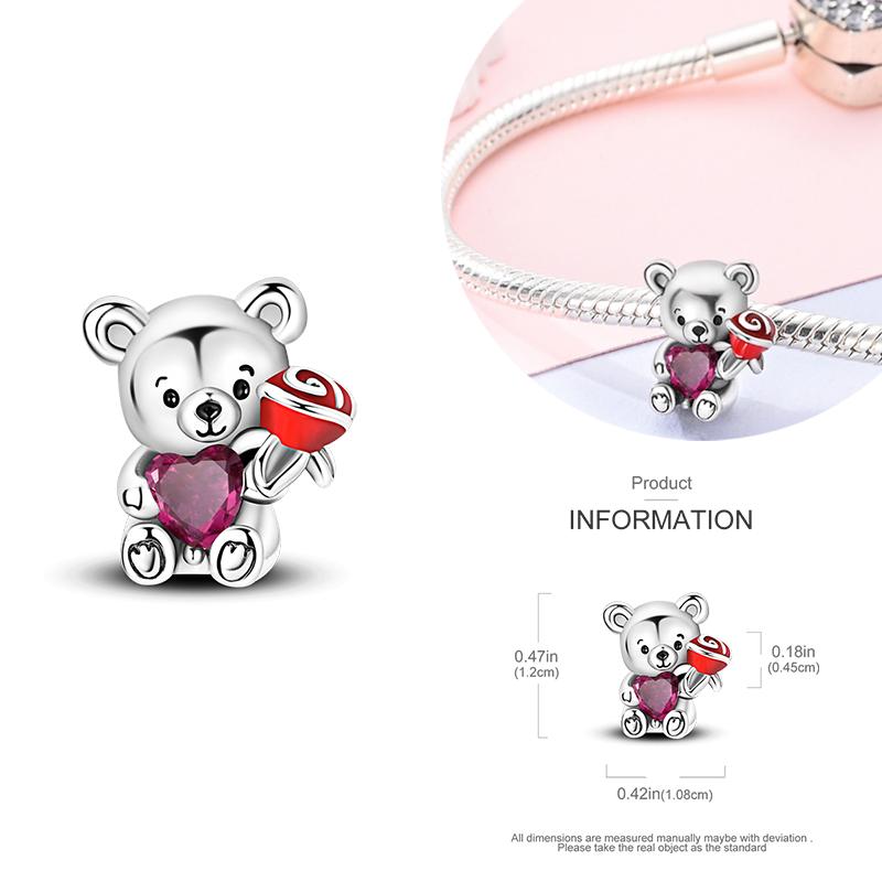 Charms Copper Beads For Women Fit Original Bracelet Animals Diy Pendants Jewelry