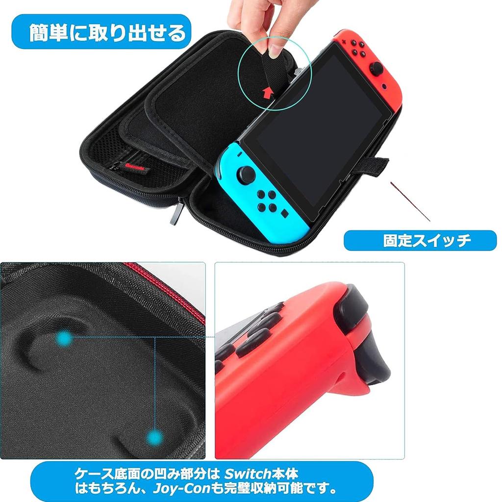 С органическим EL-чехлом для переключателей Chayoo Switch Case, чехол для переноски, жесткий чехол, полный защитный чехол, большая емкость, 20 игровых карт, пыленепроницаемый, устойчивый к пятнам