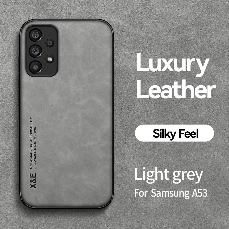 For Samsung Galaxy A71 A73 A72 A70 A51 A52 A53 A33 A31 A13 A14 A34 A22 A21S A12 M33 Case Magnetic Sheepskin Luxury Leather Cover