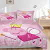 Peppa Pig Fairy Tale Print 3Pcs Bedding Setduvet Cover With 2 Bedropillowcase Home Birthday Gift