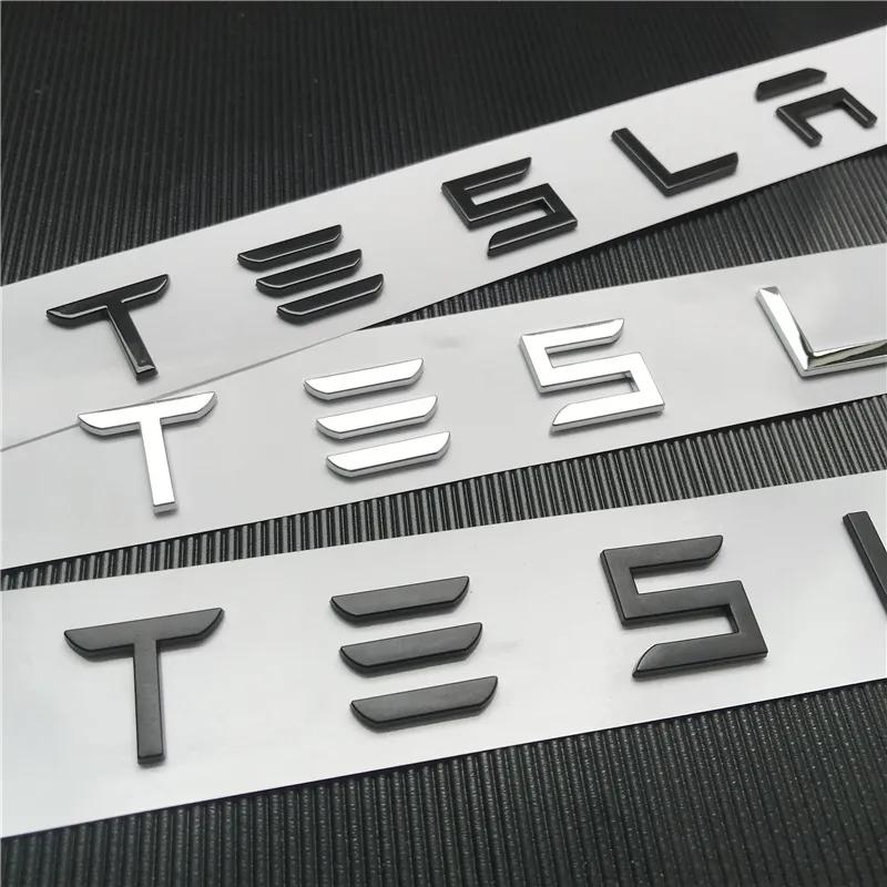 Bpyqc0 Наклейки с логотипом автомобиля Tesla Декоративные наклейки на багажник автомобиля Для Tesla Model 3 S X Y Cybertruck Roadster SpaceX P75D P85D P90D