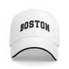 Черная Бейсболка Boston с Принтом для Пары Женщин Тракер Летняя Модная Охота Туризм Дропшиппинг Кепка Snapback