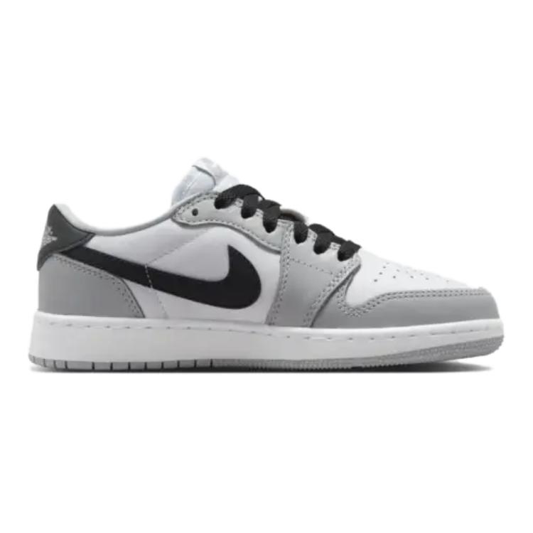 Детские кроссовки Air Jordan 1 Retro Low OG GS Barons Серый Белый Черный CZ0858-110
