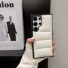 For Samsung Galaxy S25 Ultra Case Puffer Jacket Leather+TPU Soft Touch Phone Cover