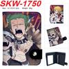 One Piece Anime Snap Button Wallet Vertical Card Holder Coin Purse for Students Men Women