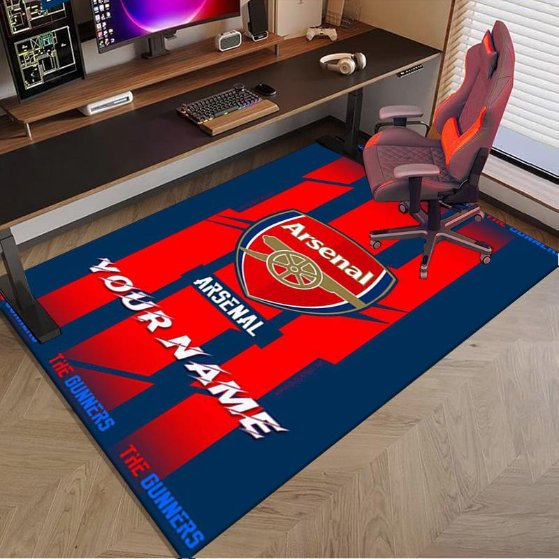 Arsenal Football Club Crest Area Rug for Office, Chair Rug, Decorative Carpet Livingroom Mat, Large Size Fan gifts Christmas gifts