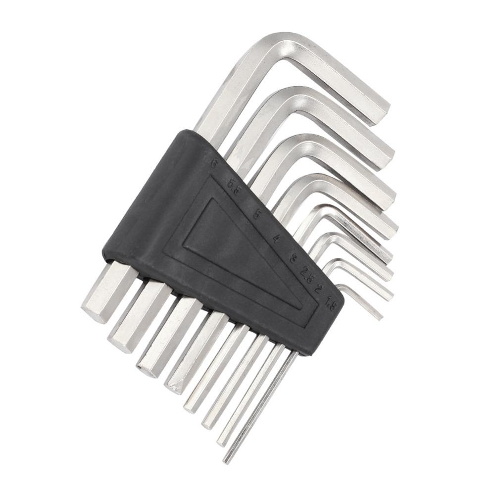 16PCS 1.5-6mm Hex Key Set Silver Hex Wrench Set Allen Key Wrench Set For For instrument repair