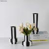 Modern Simplicity Black and White Striped Ceramic Vase Decoration Home Living Room Flower Arrangement Vase Decoration