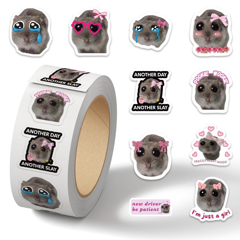 Cartoon Holiday Gift Sealing Stickers - 500 Self-Adhesive Journal Stickers per Roll