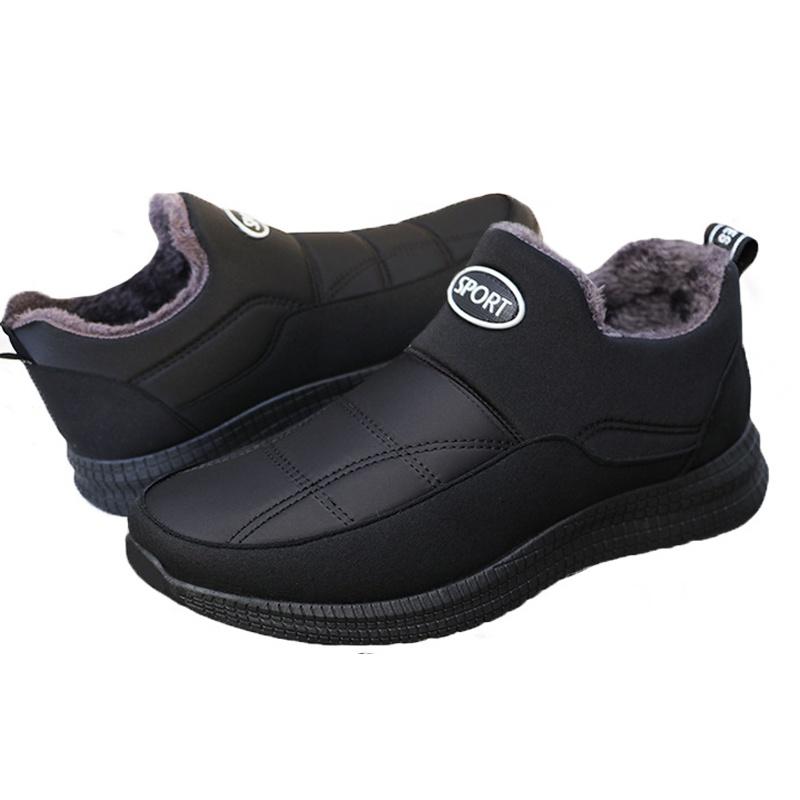 Men's Winter Velvet Cotton Shoes Warm Casual Shoes Waterproof and Non Slip Cotton Shoes