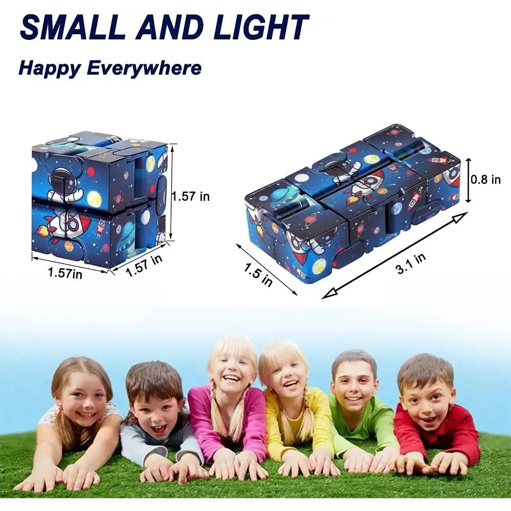 Infinity Magic Cube Starry Sky Square Puzzle Toys Four Corner Maze Toys Children Adult Decompression Relaxing Hand-Held for ADD