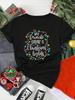 Футболка с надписью Merry Christmas, Рождественская шапка, Футболка с рогами, Модная белая футболка, Одежда с принтом, Женские повседневные футболки с коротким рукавом и графическим рисунком