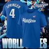 Унисекс футболка Springer Blue Jays 2025 Мировая серия с именем и номером