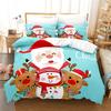 Super King Bed Santa Claus,Christmas Snowflake Duvet Cover Set New Soft Comfortable House De Couette Luxe Beddengoed 260X220
