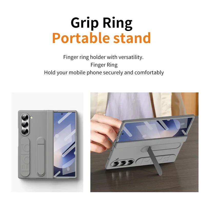 Hinge Protection Case For Samsung Galaxy Z Fold 8 Ultra 7 6 5 4 3 5G With S Pen & Pen Slot & Screen Protector & Wristband Holder