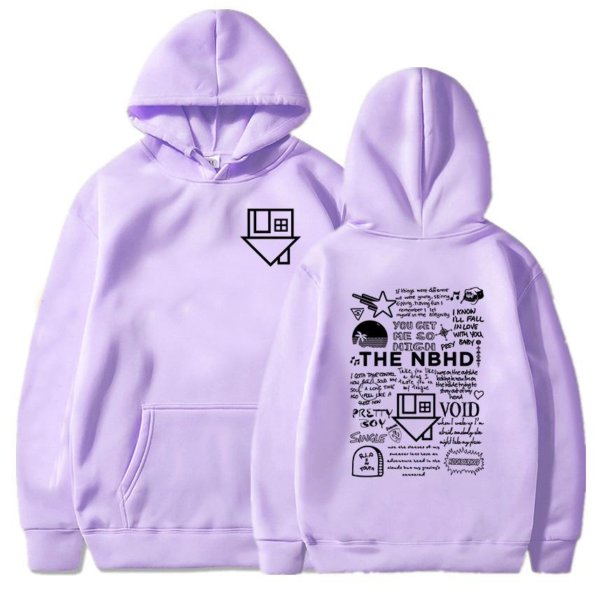 Уличная одежда унисекс хип-хоп графические толстовки с капюшоном The Neighborhood NBHD Band Printing Толстовки мужские с длинным рукавом зимние топы