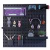Keepo Pegboard Combination Kit with Modular Accessories, Game Wall Organizer, Craft and Ornament Display, Pegboard for Bedroom, Office, or Home (Black