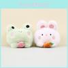 Adorable Frog Plush Keychain Soft Pp Cotton Filled 10cm Animal Toy Accessory
