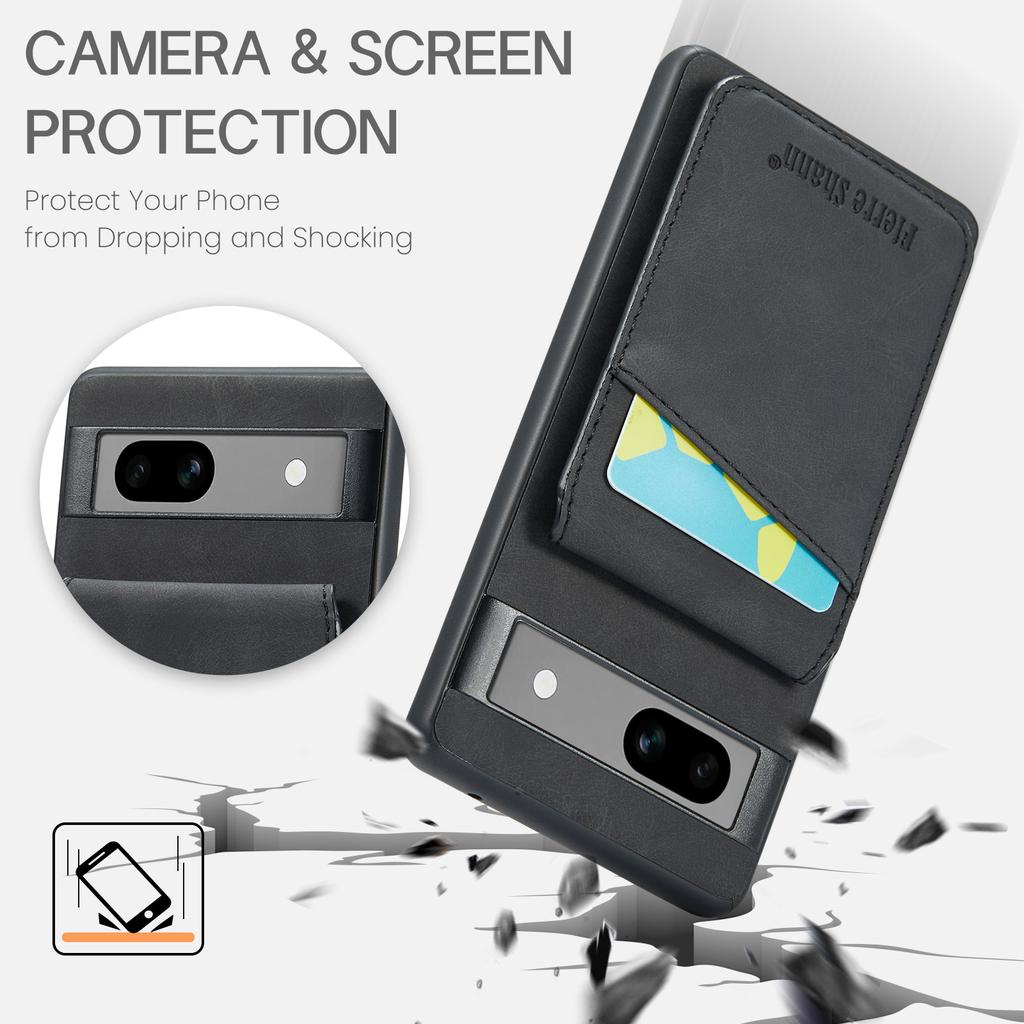 For Google Pixel 8 Cell Phone Case Kickstand Design PU+TPU Cover