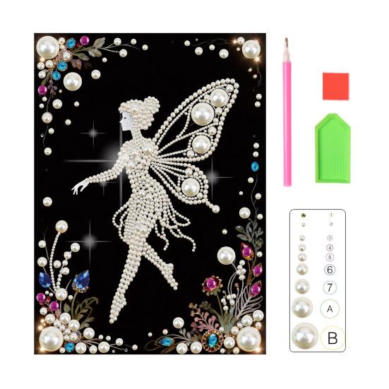Набор для рисования жемчугом своими руками 3D Искусственный жемчуг Арт-поделка Цветы Фея Балерина Дизайны Настенное искусство Набор для творчества для взрослых Декор для дома Гостиной Спальни