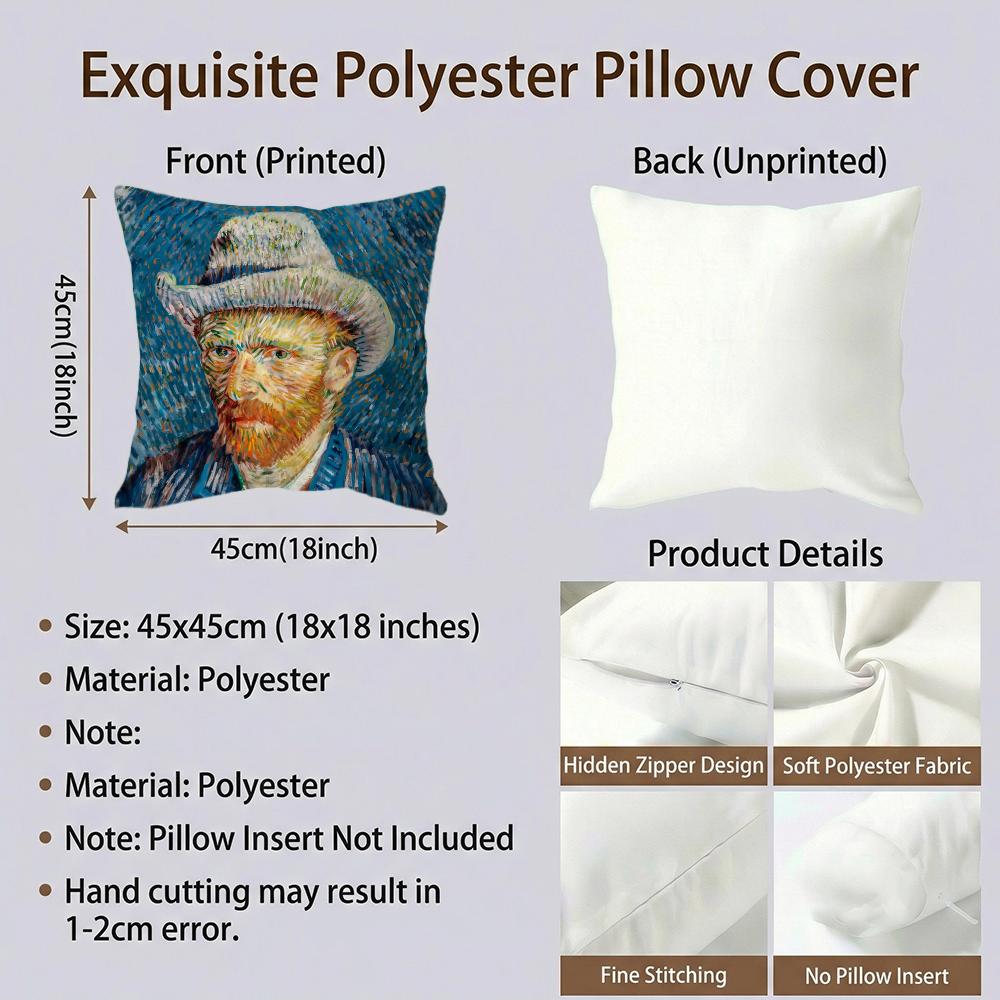 Art Van Gogh Cushion Cover Decorative Cushions Covers Cover Sofa 50X50 Pillow 4 Piece 45X45 40X40 Pillowcase