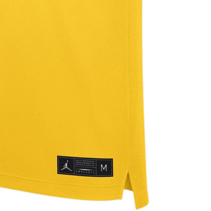 Jordan Реплика колледжа Мичиган буква номер печати удобный дышащий V-образный вырез баскетбольная майка мужская майка желтый CD3151-728