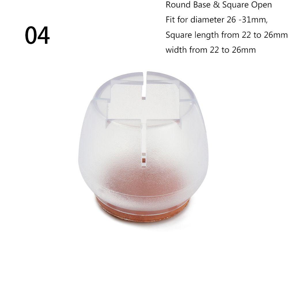 12Pcs/lot Thick Wear-resistant Silicone Floor Protector Chair Leg Caps Anti-slip Pad Table pads