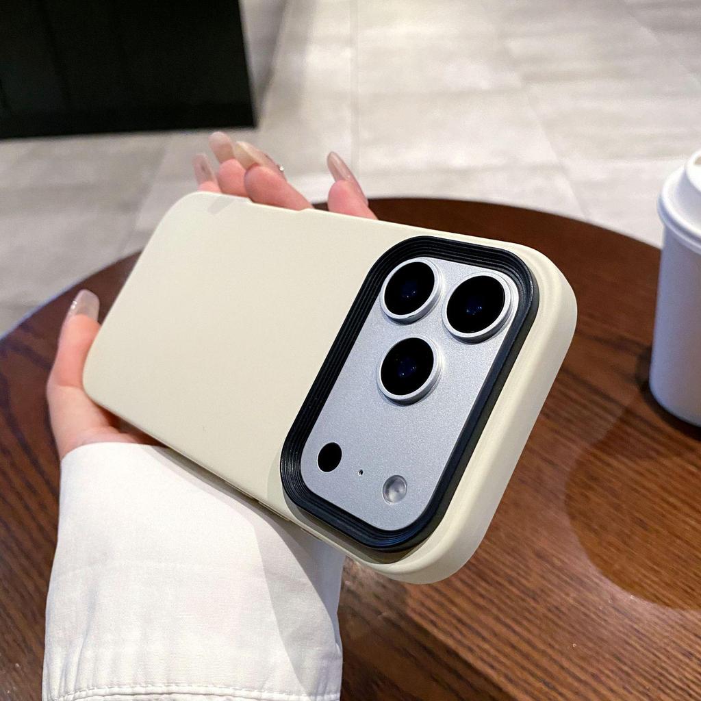 Чехол-бампер 3-в-1 из жидкого силикона, защищенный от падений, для iPhone 17 Pro Max, с ощущением кожи, для моделей 14/15/16 Pro.