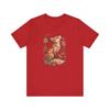 Plus Size Summer Womens Vintage Flower Fox Pattern Print TShirt Cotton Breathable Stylish Versatile Street Style Oversized