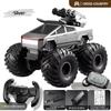 Amphibious RC Monster Truck Water Cannon Shooting 2.4G 4WD Waterproof All Terrain Land Water Dual Mode Pool Beach Xmas Gift with 360 ° Rotating Head