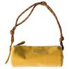 Miu Miu Monochrome Logo Embroidered Two-Tone Woven Wrist Strap Cotton Tote Bag Women tote bags Yellow 5NE853_2IA7_F05B3
