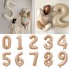 40Inch Cream Color Number Balloons 1-9 Large Digital Foil Helium Ball Girl Kids Adult Happy Birthday Party Decoration Wedding