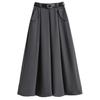 Dimanaf 2025 New Spring Summer Plus Size Women Long Skirts High Waist Vintage Elastic Elegant Pleated Skirts Loose