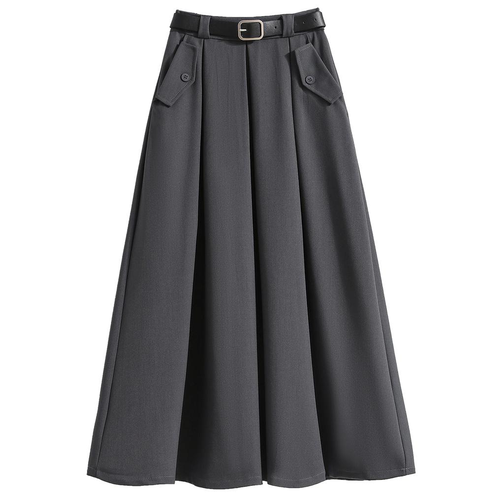 Dimanaf 2025 New Spring Summer Plus Size Women Long Skirts High Waist Vintage Elastic Elegant Pleated Skirts Loose